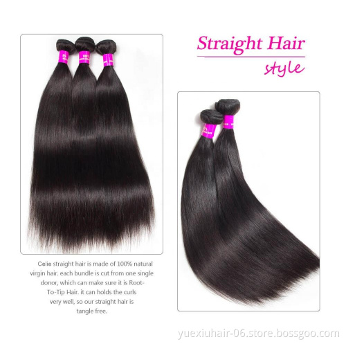 Celie Cuticle Aligned Straight Hair Extensions Wholesale Raw Unprocessed Virgin Brazilian Hair Extension Human Hair
